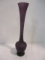 Amethyst Satin Glass Swirl Design Bud Vase