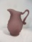 Amethyst Satin Glass Cameo Image Pitcher