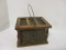 Antique Wood and Punched Tin Carriage Foot Warmer