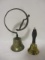 Brass Wood Handle Hand Bell and Brass Door/Servant Bell