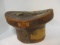 Rare 1866 Leather Gentleman's Top Hat Case with Calling Card