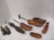 Antique Child's Leather Shoes, Wooden Shoe Stretchers, Wooden Shoe and Shoe Mold