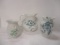 Antique Ironstone Wash Set Service Pitcher and Two Toothbrush Holders