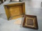 Oak Shadow Box Frame and Antique Deep Well Frame with Carved Wheat Designs