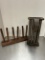 Antique Wooden Bee's Wax Candle Mold and Tin 8 Candle Mold