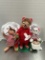 Three Annalee Felt Christmas Dolls