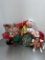 Four Annalee Felt Christmas Dolls