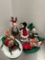Five Annalee Felt Christmas Dolls
