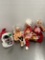 Five 1970s Annalee Felt Christmas Dolls