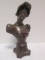 Handpainted Cast Metal Victorian Lady Bust