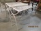 2 Piece White Metal Mesh Nesting Table Set