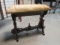 Antique Victorian Walnut Sewing Stool with Underseat Storage
