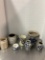 Blue/White Stoneware Pottery Vases and Crocks