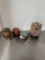 Pottery Owls, Rabbit, Seal and Sea Turtle