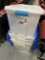 Four Storage Systems Flip Top Totes and Sterilite 64 Quart Tote
