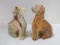 Pair of Carved Onyx Dog Figurines