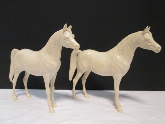 Two Vintage Hartland Plastics Toy Model Horses