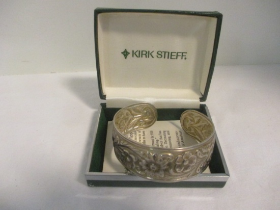 Kirk Stieff Sterling Cuff Bracelet in Original Box