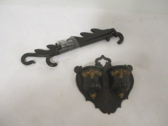 Cast Iron Match Saver and Fireplace Pot Hanger