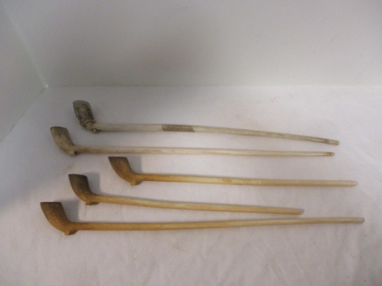 Five Old English Clay Tobacco Pipes
