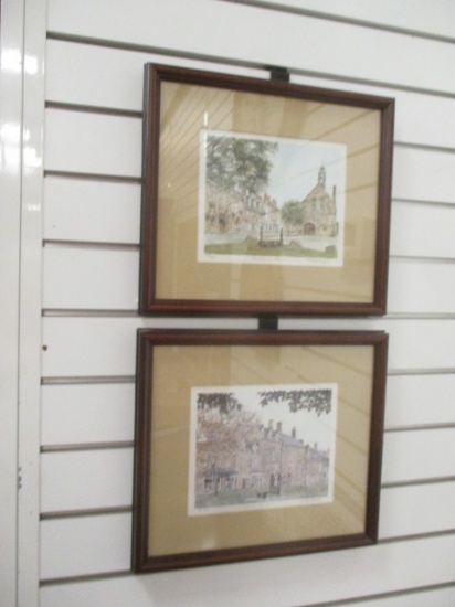 Two Signed Limited Edition Framed and Matted Print of Watercolor