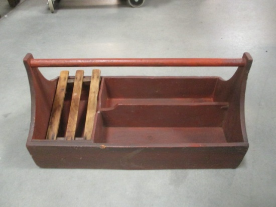 Old Primitive Wooden Tool Caddy