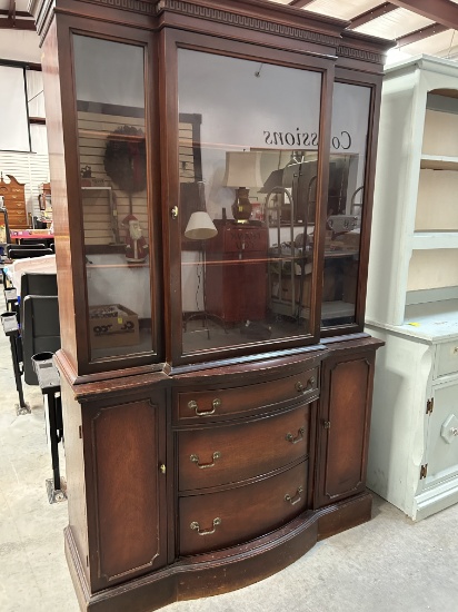 Mahogany Bowfront China Server