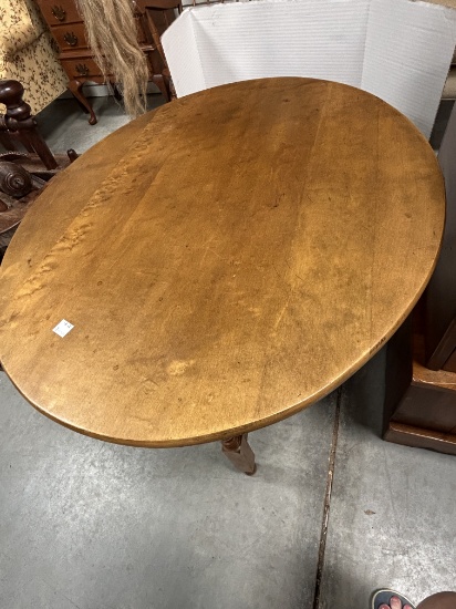 Early 1900s Turned Spindle Leg Folding Gate Leg Table