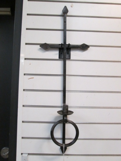 Forged Wrought Iron Candle Wall Sconce