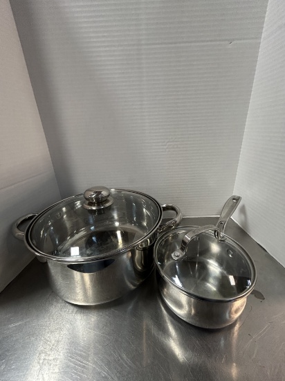 Cuisinart 1 Quart Sauce Pan and Gourmet Home Accents Stainless Stock Pot