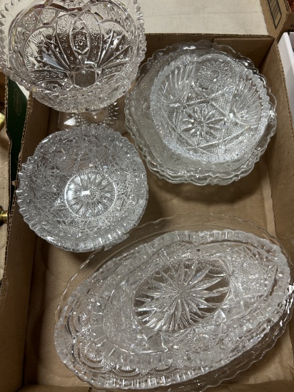 Crystal and Clear Glass Tidbit Dishes and Compote