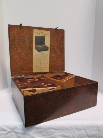 Antique National "The N.C.R. Credit System for Retail Stores" Tiger Oak