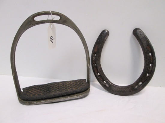 Old Saddle Stirrup and St. Croix Forge Horseshoe