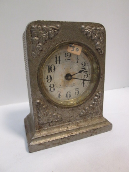 Vintage Westclox Ironclad Cast Iron Winding Alarm Clock