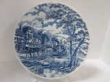 Royal Wessex Blue/White Coach Scene Plate