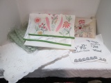 Rabbit Ear Table Runner, Set of Cloth Napkins, Lace Table Runner and