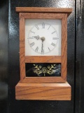 1981 Hand Made Solid Oak Quartz Movement Clock