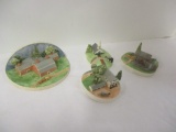 Four 1980s Sebastian Signed and Numbered Hudson, Massachusetts Miniatures