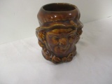 Vintage Brown Glaze Character Mug