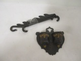 Cast Iron Match Saver and Fireplace Pot Hanger