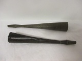 Two Antique Tin Horns