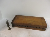 Antique Wooden Cigar Mold and 800 German Silver Cigar Piercer