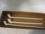 Three Old English Clay Tobacco Pipes