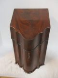 Antique English Flame Mahogany Knife Box