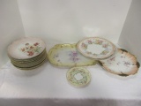 Grouping of Handpainted Limoges, France Porcelain Plates