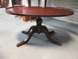 Duncan Phyfe Mahogany Coffee Table with Brass Cap Claw Feet