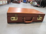 Vintage Leather Covered Businessman's Briefcase