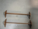 Pair of Wooden Plate Shelves