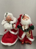 2004 Annalee Felt Santa and Mrs. Claus Dolls