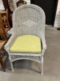 Pier 1 Imports Woven Resin Wicker Chair with Removable Cushion